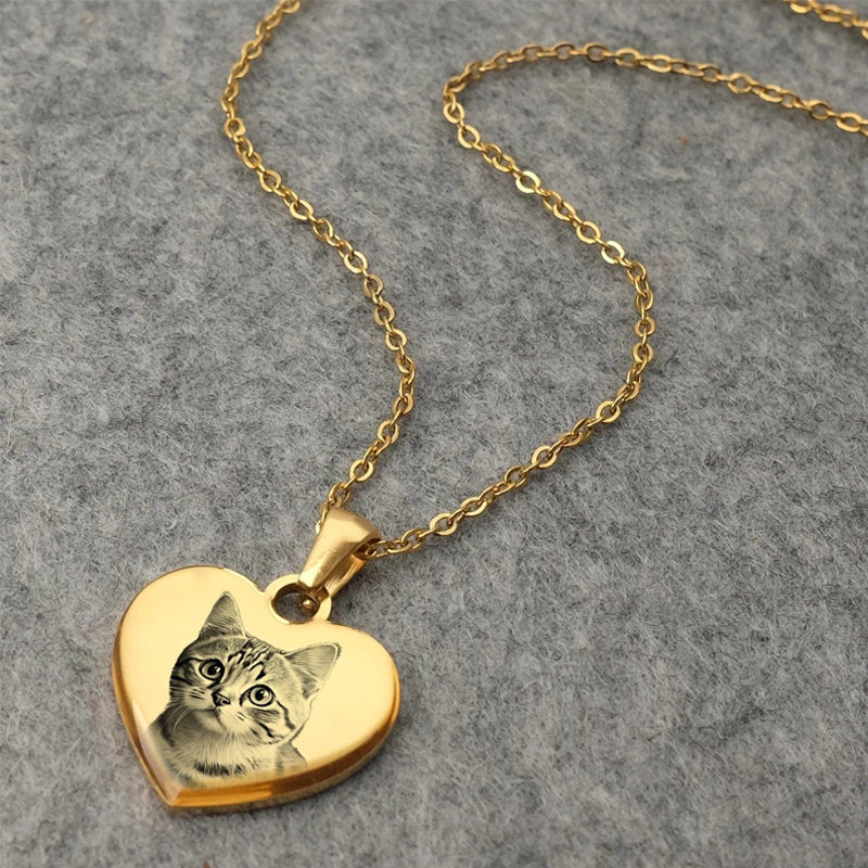 Custom Engraved Photo Pendant