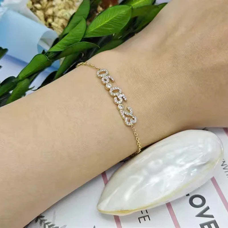 Customized Crystal Anniversary Bracelet