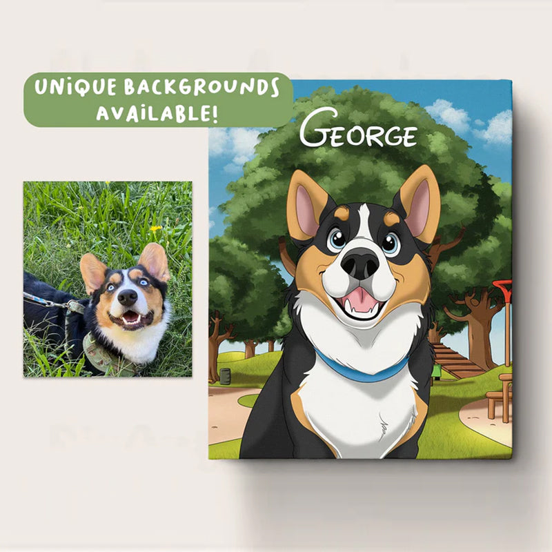 Custom Hand-Drawn Cartoon Pet Portrait