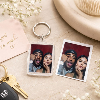 Personalized Picture Keyring for Couples