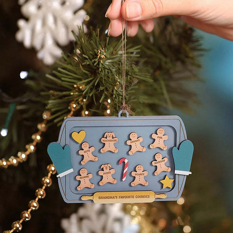 Personalized Gingerbread Man Family Ornament