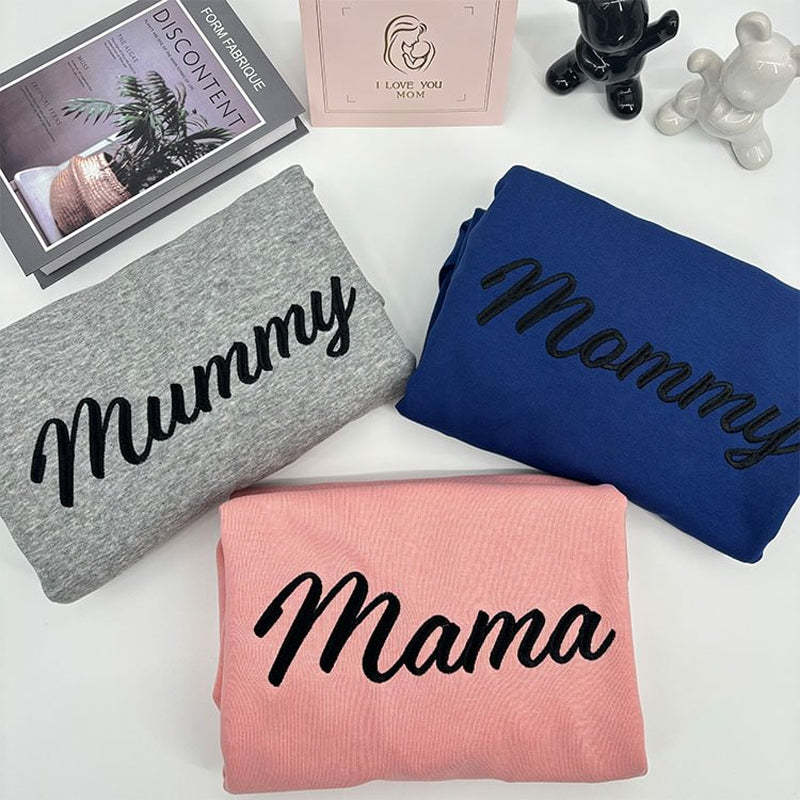 Personalized Mama Embroidered Sweatshirt