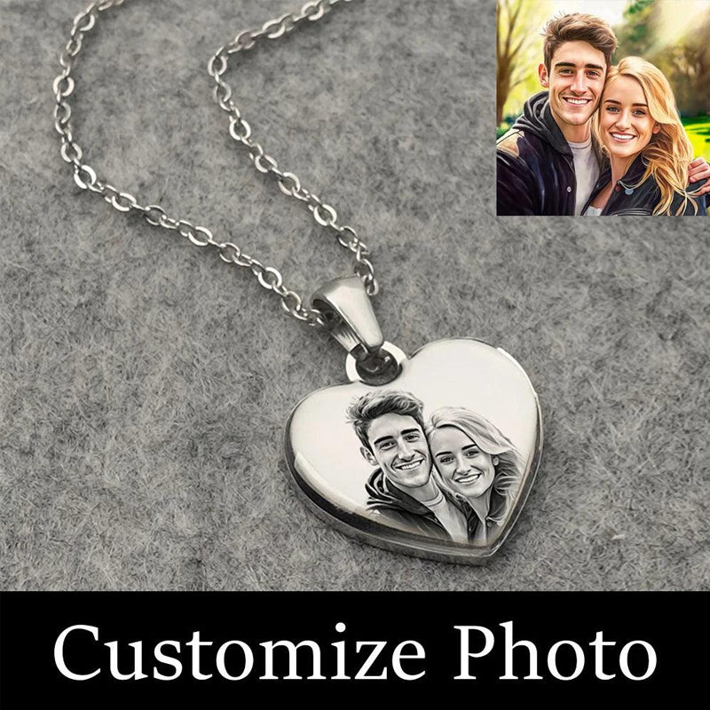 Custom Engraved Photo Pendant
