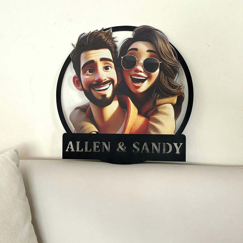 Personalized Cartoon Photo Frame-With Name