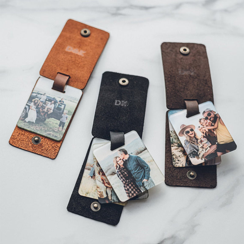 Personalized Photo Keychain - Man Accessory Leather Keychain