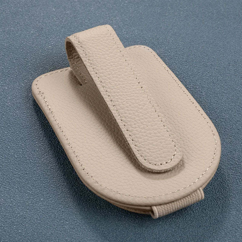 Personalized Leather Multifunctional Car Sunglasses Holder