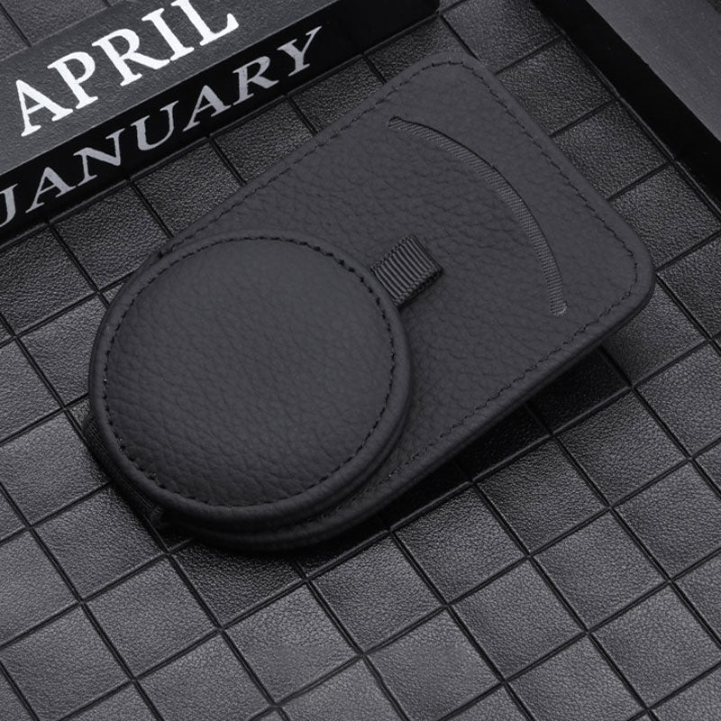 Personalized Leather Multifunctional Car Sunglasses Holder