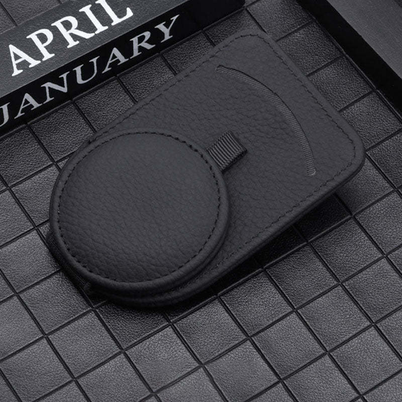 Personalized Leather Multifunctional Car Sunglasses Holder