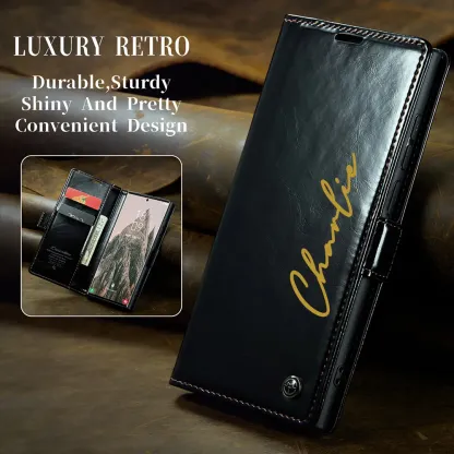 Personalised Monogram Card Holder Magnetic Wallet Phone Case