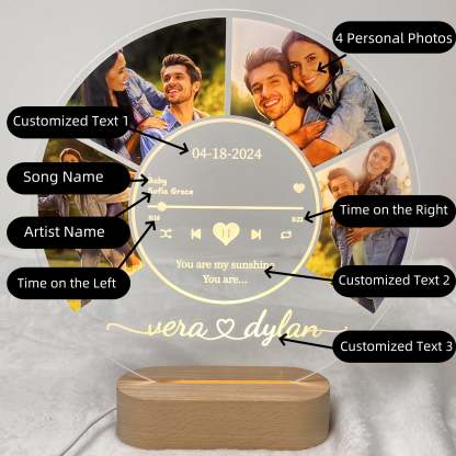 50%OFF⭐️Personalized Music Photo Night Light