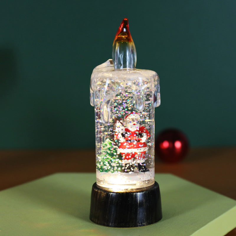 Personalized Snowman Santa Claus Flameless LED Candle Light