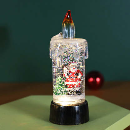 Personalized Snowman Santa Claus Flameless LED Candle Light