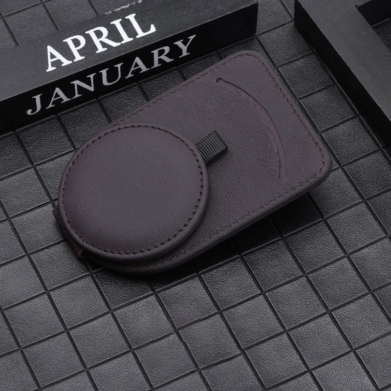 Personalized Leather Multifunctional Car Sunglasses Holder