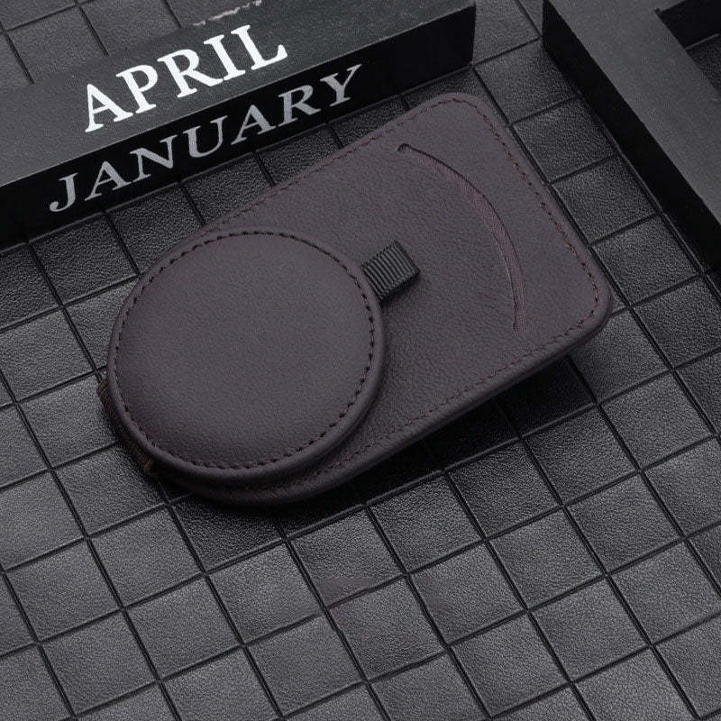 Personalized Leather Multifunctional Car Sunglasses Holder