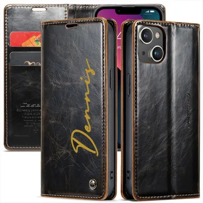 Personalised Monogram Card Holder Magnetic Wallet Phone Case