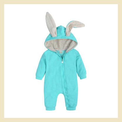 Personalized Multicolor Embroidered Name Bunny Ears Bodysuit