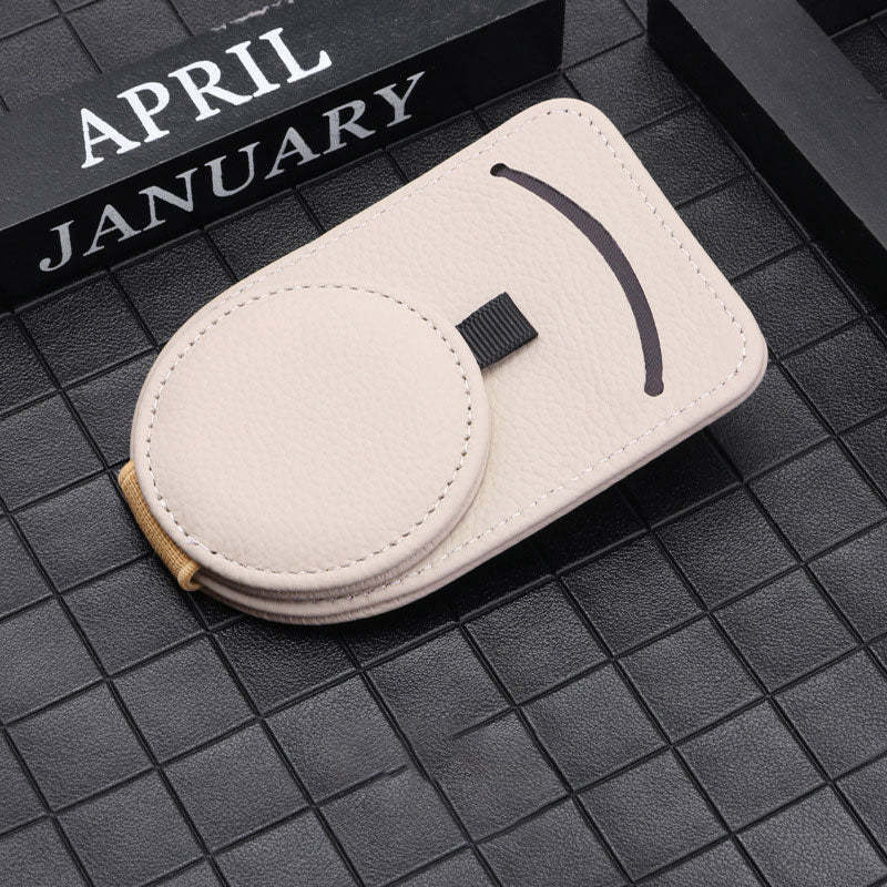 Personalized Leather Multifunctional Car Sunglasses Holder
