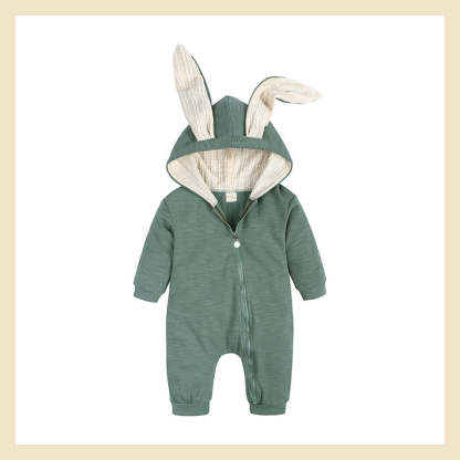 Personalized Multicolor Embroidered Name Bunny Ears Bodysuit