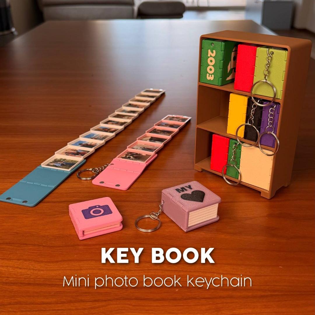 Personalized Mini Photo Book Keychain — Your Favorite Memories, Always Close