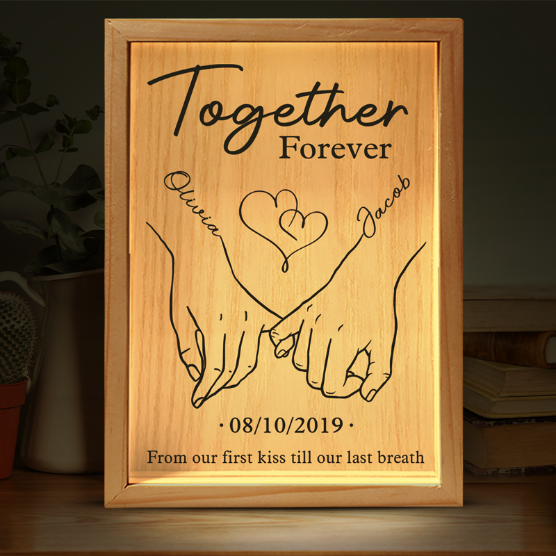 Personalized Couple Holding Hands Photo Frame