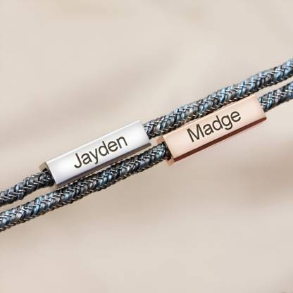 Personalized Date Name Magnetic Rope Bracelets
