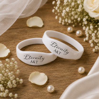 Custom Light-Up Wedding Wristbands – Personalized Glow Bracelets for Bride, Groom & Guests