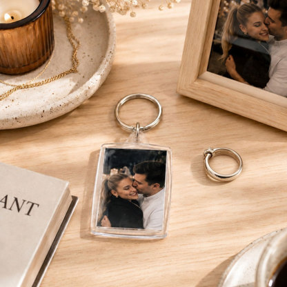 Personalized Picture Keyring for Couples