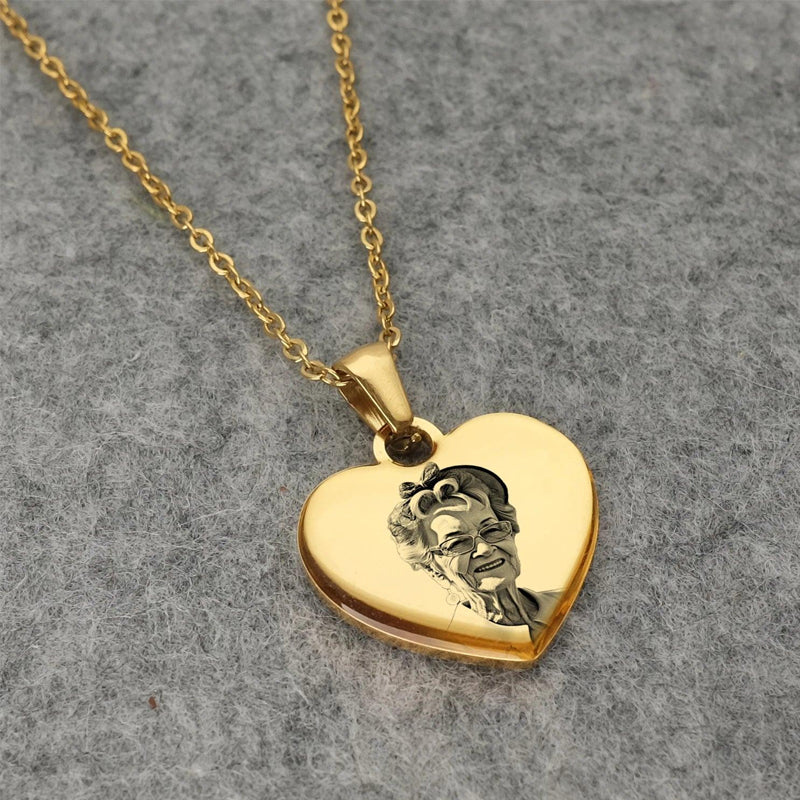 Custom Engraved Photo Pendant