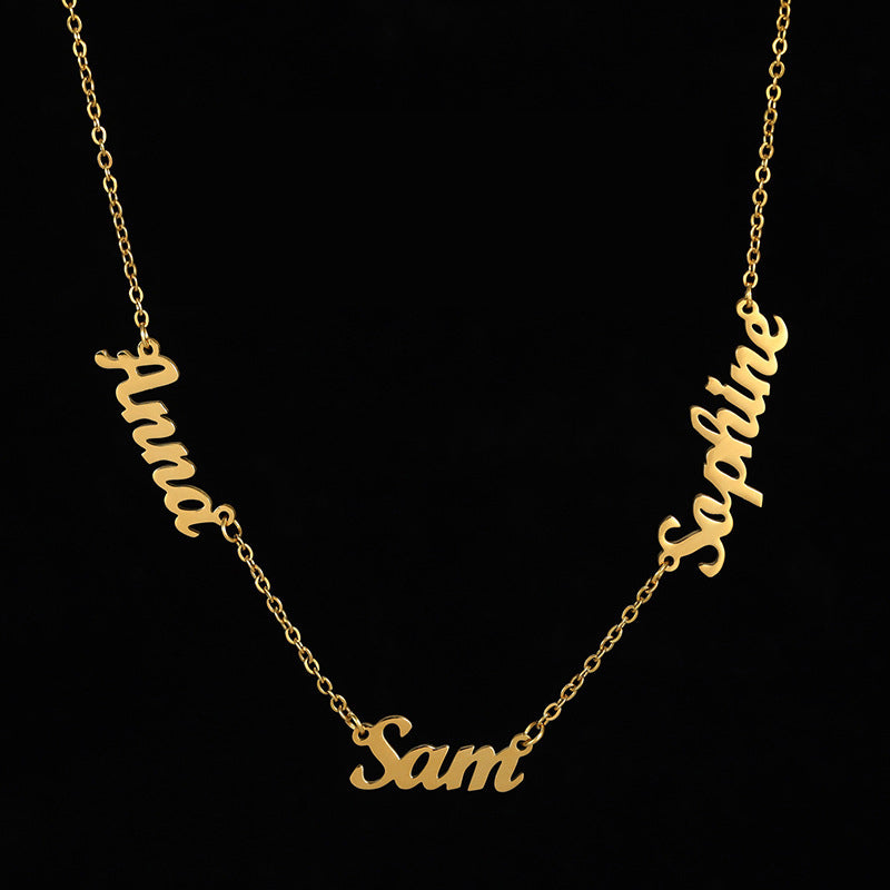 Stainless Steel Multi-Name Necklace