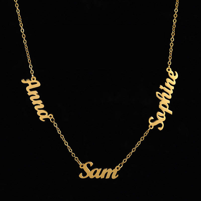 Stainless Steel Multi-Name Necklace
