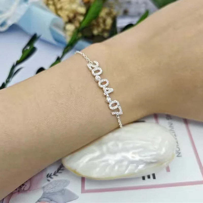 Customized Crystal Anniversary Bracelet