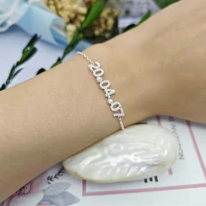 Customized Crystal Anniversary Bracelet