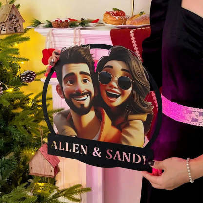 Personalized Cartoon Photo Frame-With Name