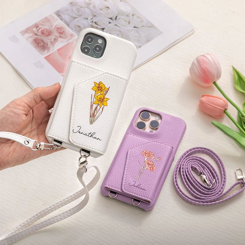 Customized birthday flower phone case