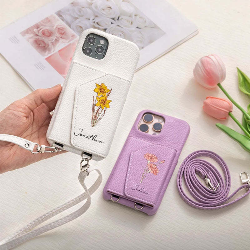 Customized birthday flower phone case