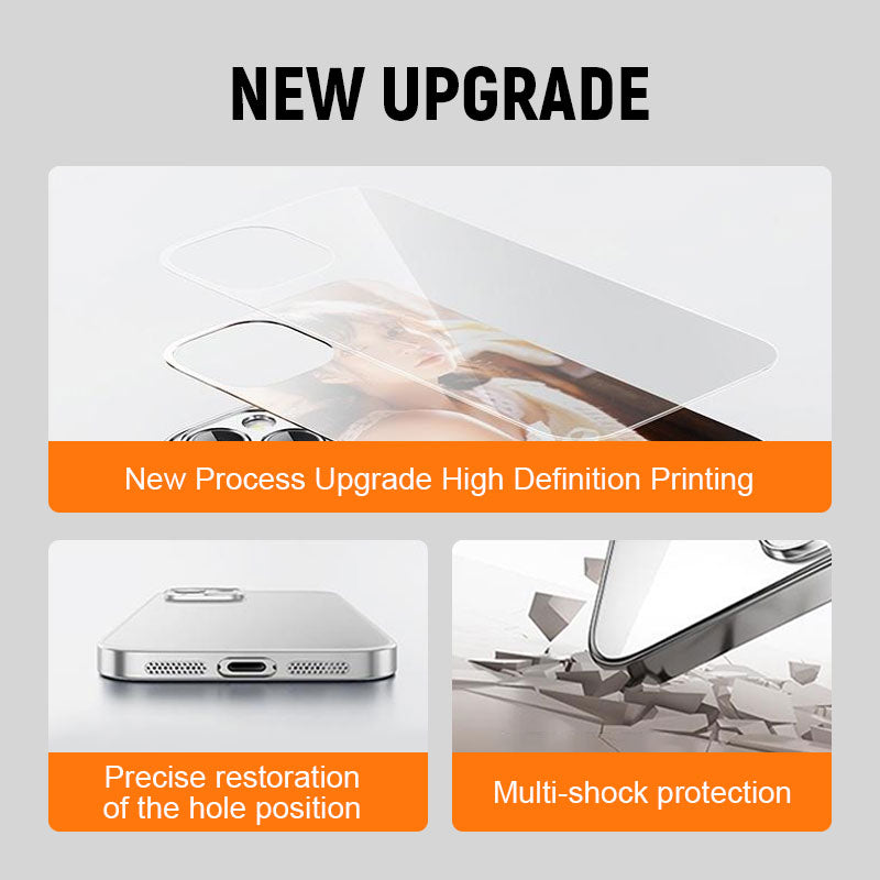 Custom Metal Painted Glass Phone Case