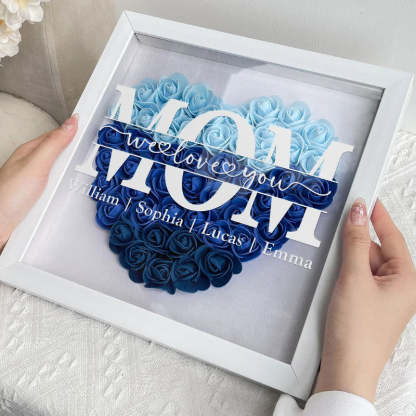 Custom Rose Flower Frame Box Gift with     EngravedNameGiftforMom/Mother'sDay