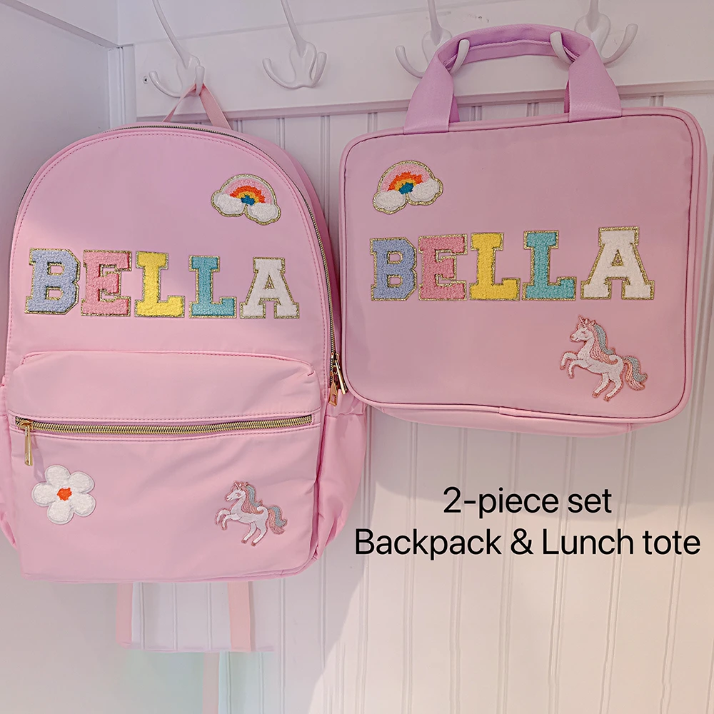 Gift for Kids Personalized Kids Back to School Backpack with Patches