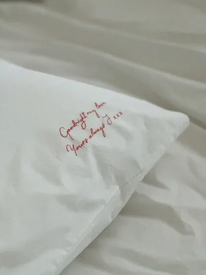 Personalized Love Note Pillowcase – Your Love Message, Beside Them Every Night