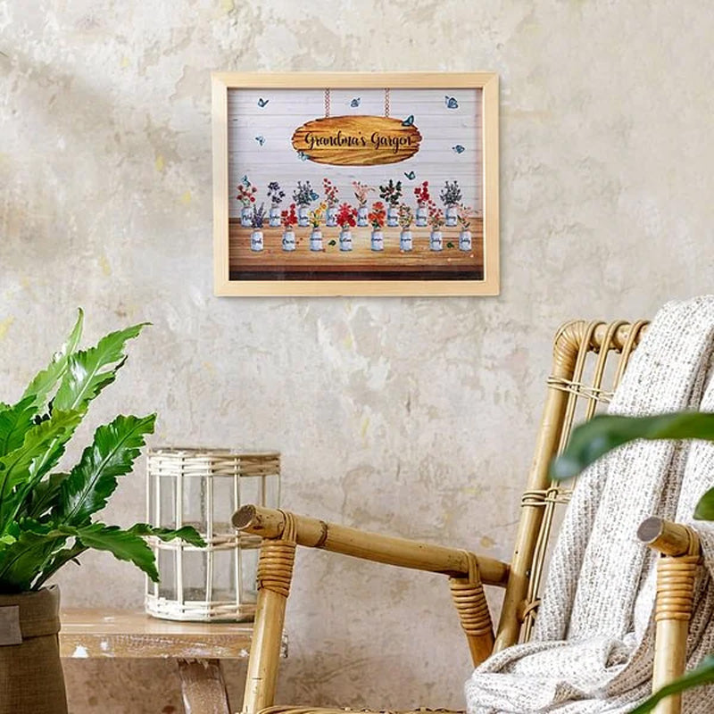 Personalized Family Birth Flower Frame