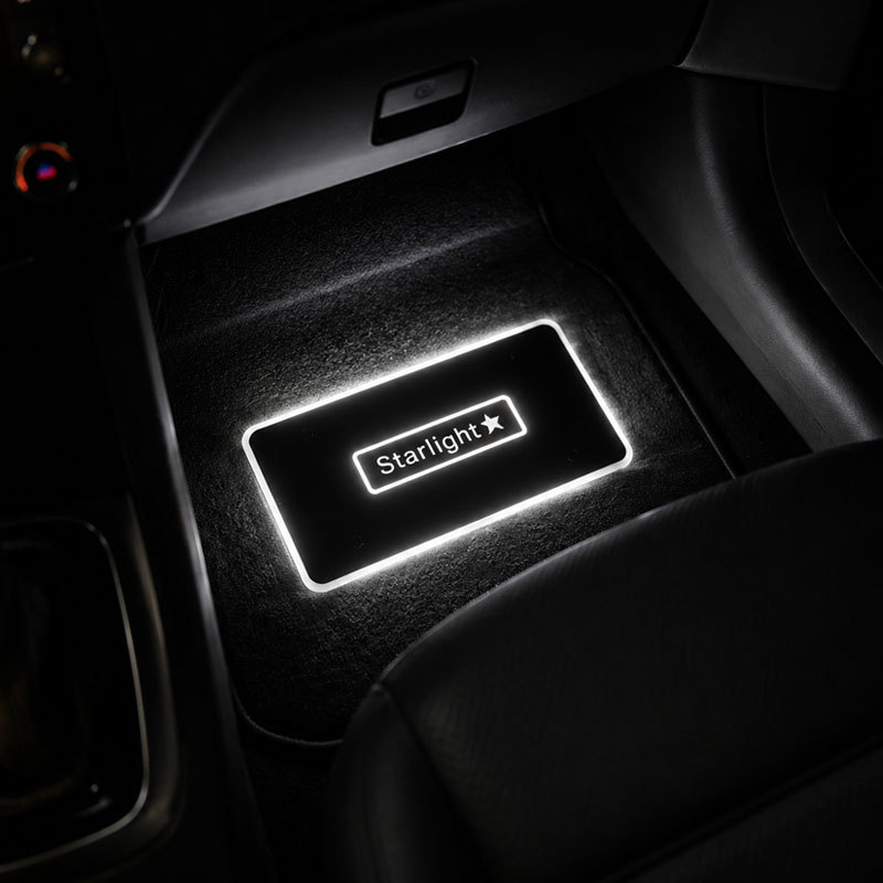 Personalized Passenger Princess LED Car Floor Mat – Custom Name Glow Plate Gift for Girlfriend & Wife
