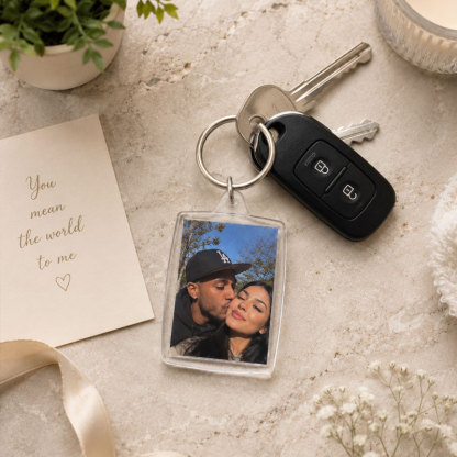 Personalized Picture Keyring for Couples