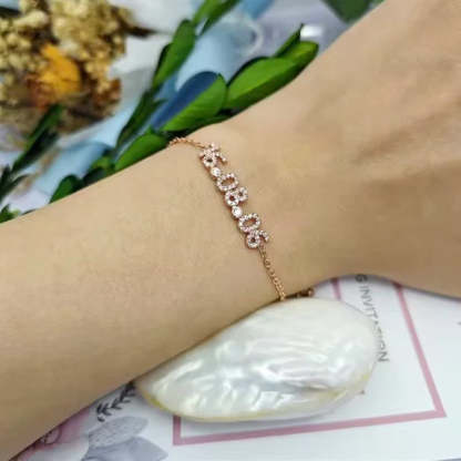 Customized Crystal Anniversary Bracelet