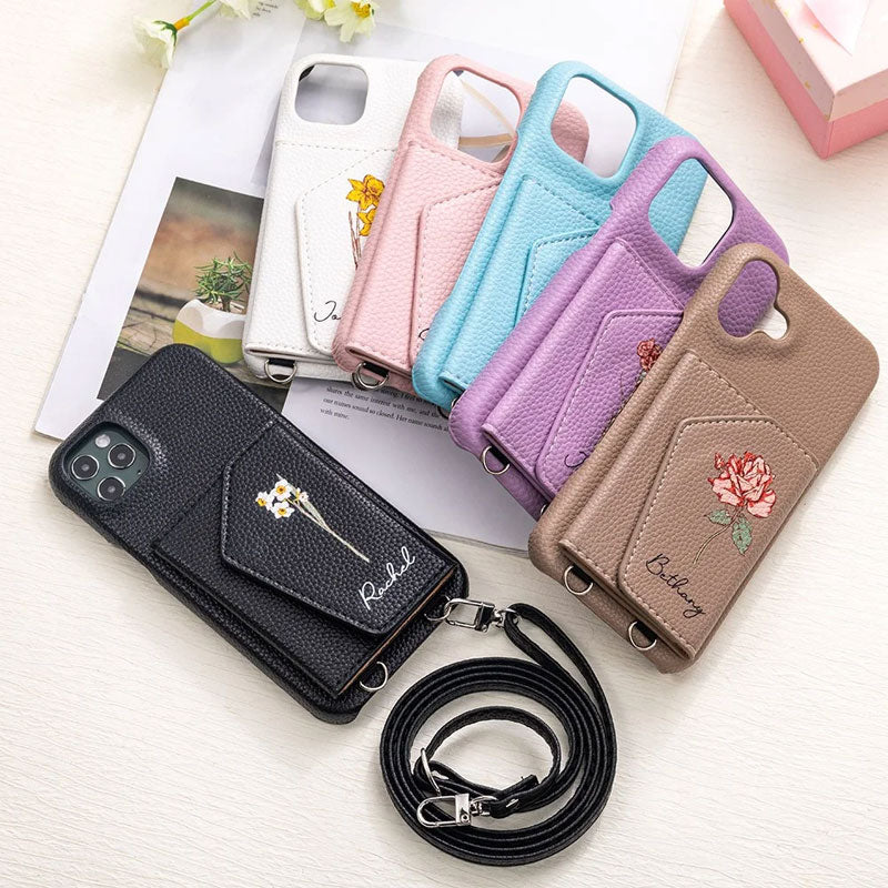 Customized birthday flower phone case