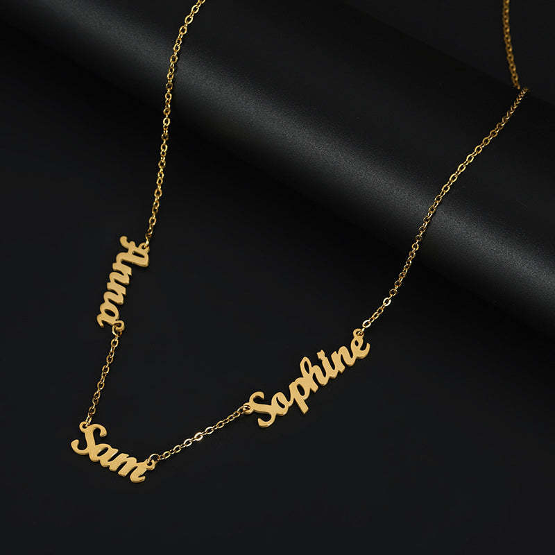 Stainless Steel Multi-Name Necklace