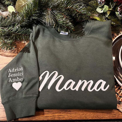 Personalized Mama Embroidered Sweatshirt