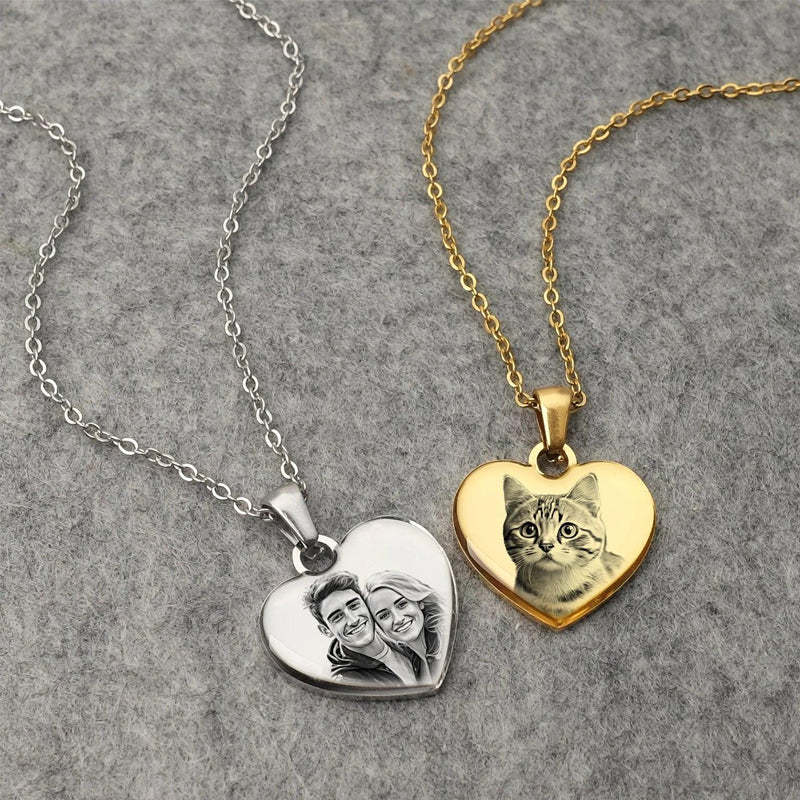 Custom Engraved Photo Pendant