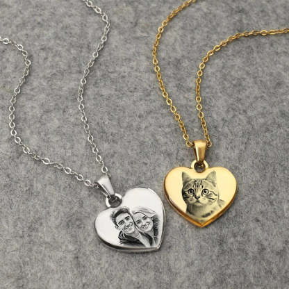 Custom Engraved Photo Pendant