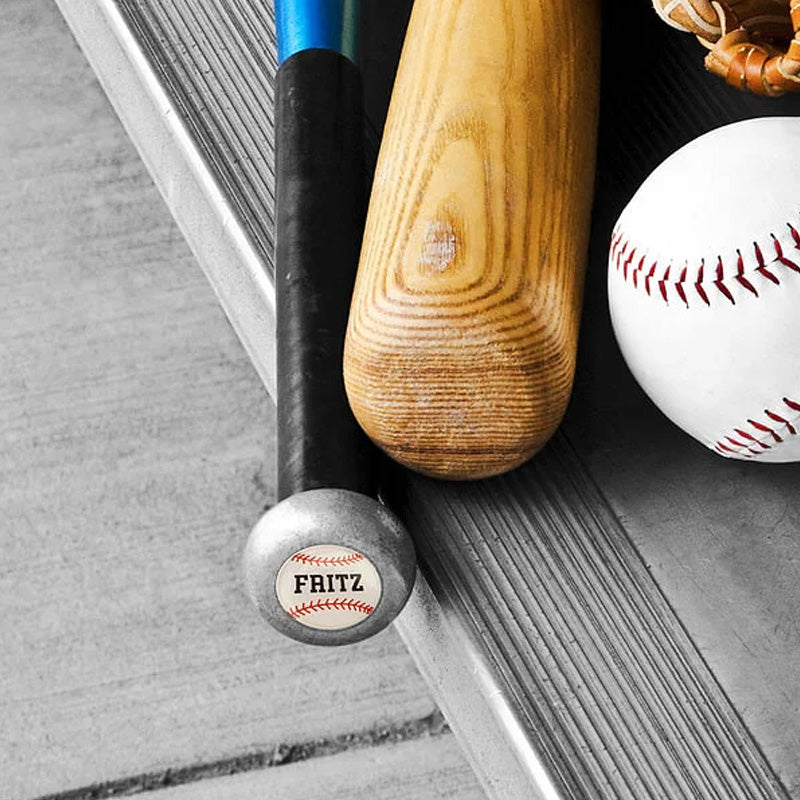 Personalized Set of 5 3D Bat Knob Decal Stickers