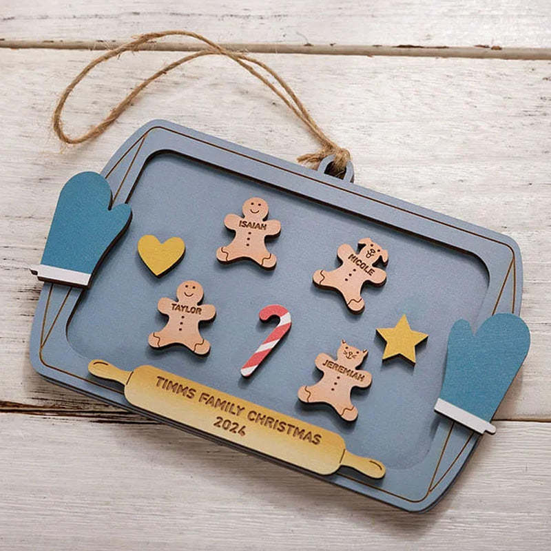Personalized Gingerbread Man Family Ornament
